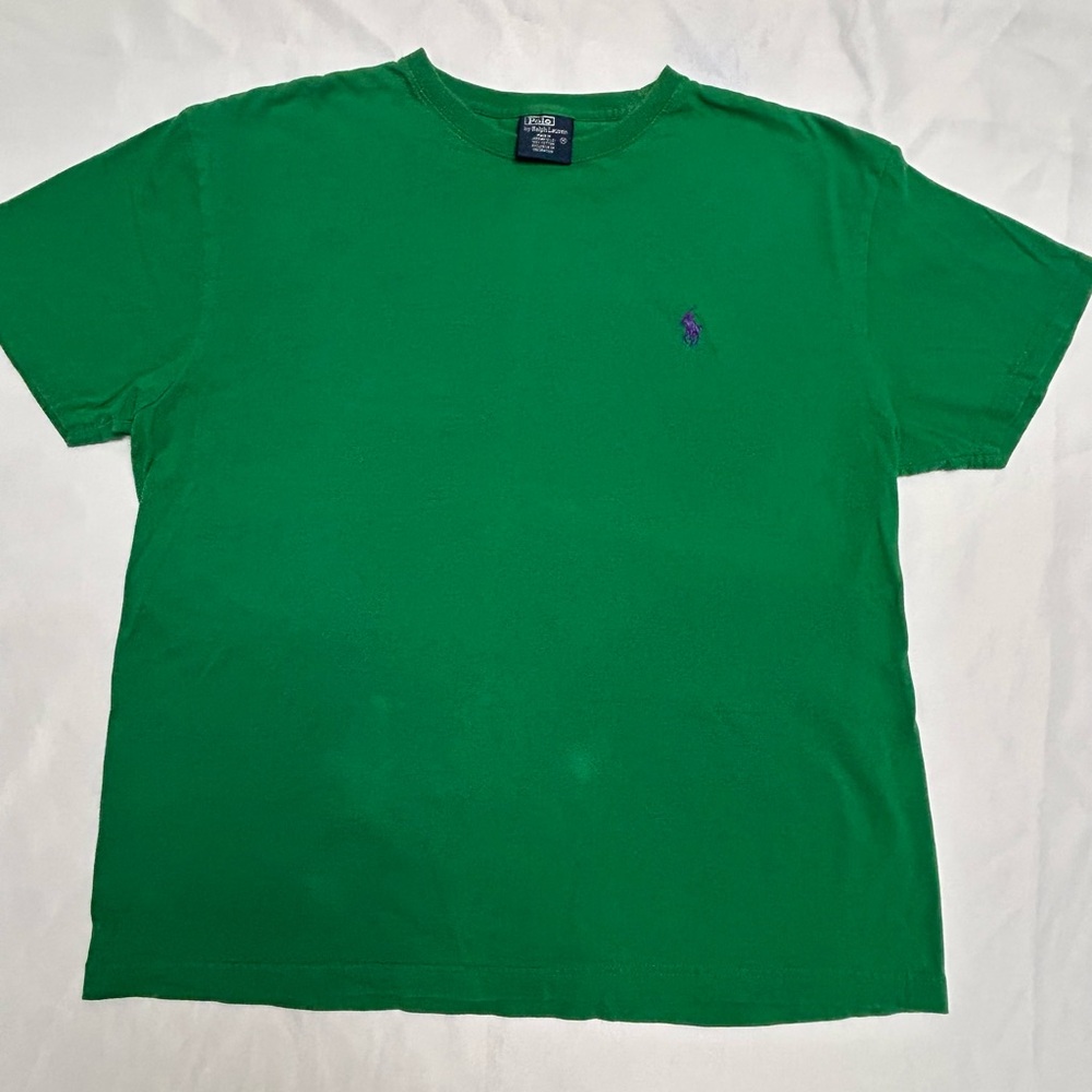 Polo Ralph Lauren Green Shirt Mens Medium Adult -Short Sleeve- Cotton Regular